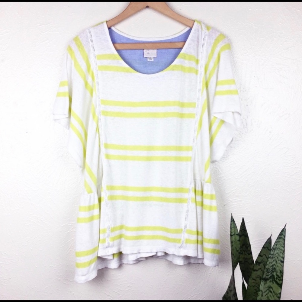 SOLD ANTHROPOLOGIE| Postmark Peplum Top